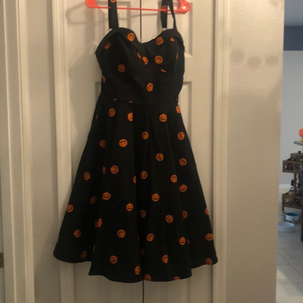 Maneater Swing Dress in Pumpkin King Halloween Print